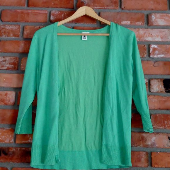 14th & Union Green Cardigan Sweater - Picture 3 of 4